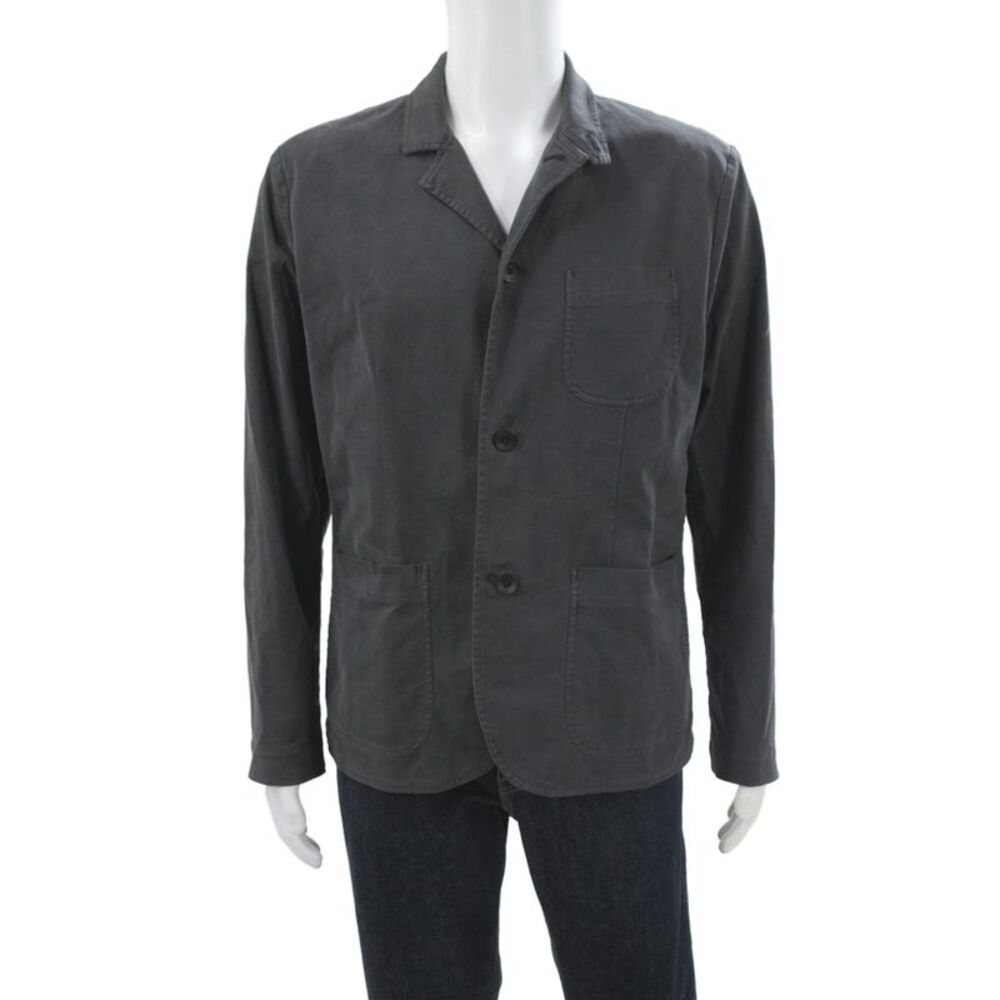 Rag & Bone Mens Military Jacket Gray 98% Cotton Button Size M